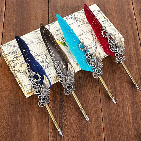 Buy NC Quill Pen Ink Set,Feather Pen Ink Set Includes 5 Bottles of Ink ...