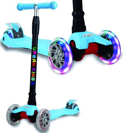 URBAN KINGS Kick Scooter for Kids,Hoverboard 4 Adjustable Height, Lean ...