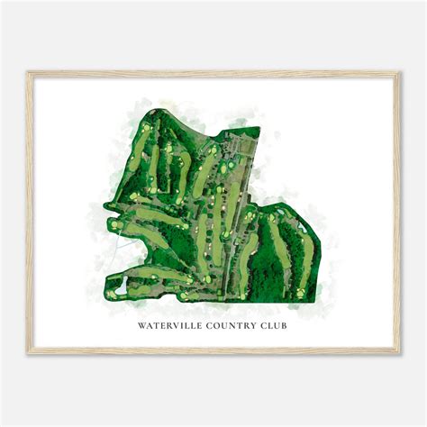 Waterville Country Club, Maine - Classic Watercolor Map | Golfer Gift ...