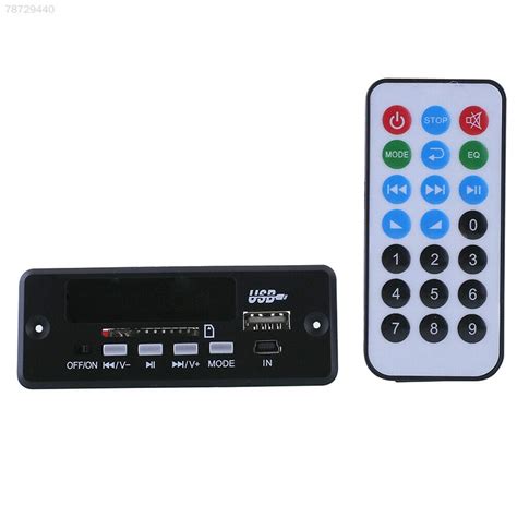 PRAV® 7C1B Black Remote MP3 Player Module 02CBT C5V-12V with Bluetooth ...