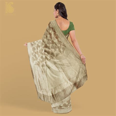Rekha - Gold Handloom Tissue Silk Banarasi Kadwa Saree – Khinkhwab