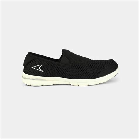 Power black mesh walking and sports slip-on shoes for women | Bata
