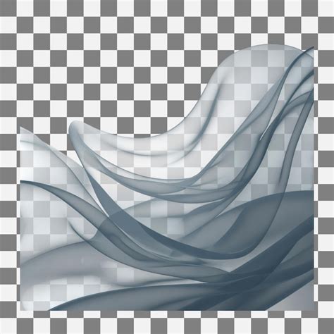 Dynamic grey fluid smoke effect with translucent waves | Premium AI ...
