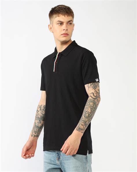 Regular Fit Polo T-shirt with Branded Tape Detail