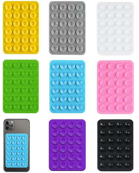 NHCDFA 8 PCS Suction Phone Silicone Case, Phone Suction Sticker ...