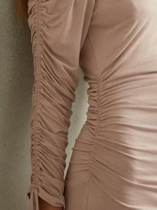 Reiss Cyra Ruched Bodycon Midi Dress, Blush