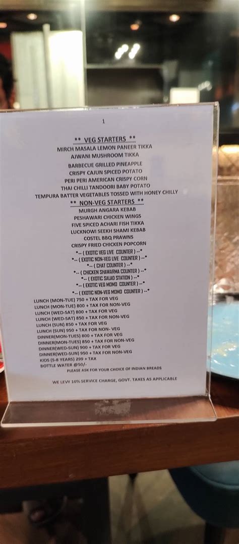 Menu at Dino's Barbecue & Grill, Bengaluru, NO.223/ SY.NO. 220B