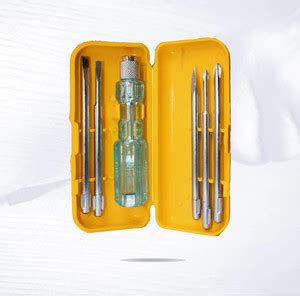 Hillgrove 5 in 1 All-Purpose Repair Screw Driver Tool Kit with Neon ...