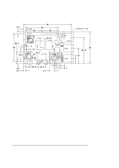 Image result for Raspberry Pi 4 Technical Drawing