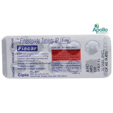 FINCAR 5MG TABLET Price, Uses, Side Effects, Composition - Apollo Pharmacy
