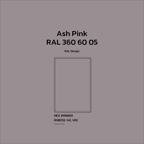 About RAL 360 60 05 - Ash Pink Color - Color codes, similar colors and ...