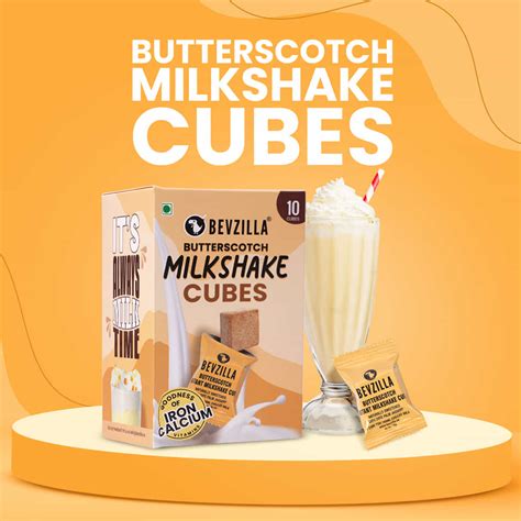 Buy 10 Butterscotch Milkshake Cubes in India at Best Price - Zop by ...