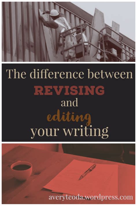 Image result for Revising vs Editing