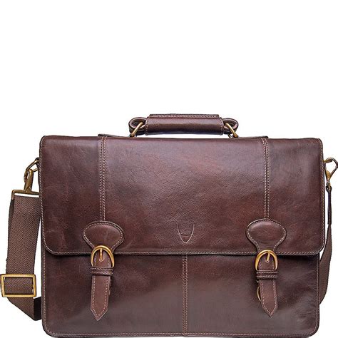 Buy HIDESIGN Parker Men's Leather Laptop Briefcase, Brown at Amazon.in