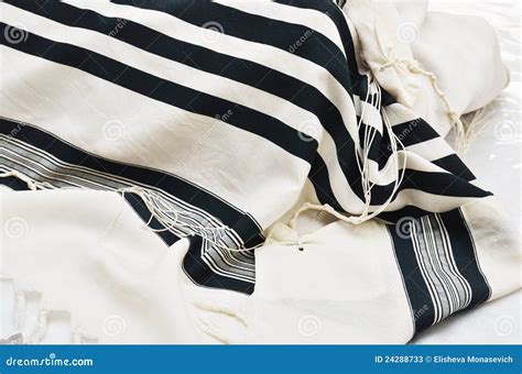 Close Up of Prayer Shawl - Tallit Stock Image - Image of jerusalem ...