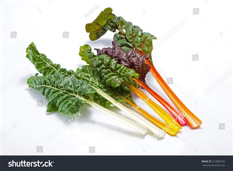 Mangold Swiss Chard Rainbow Leaves Isolated Stock Photo 212889745 ...