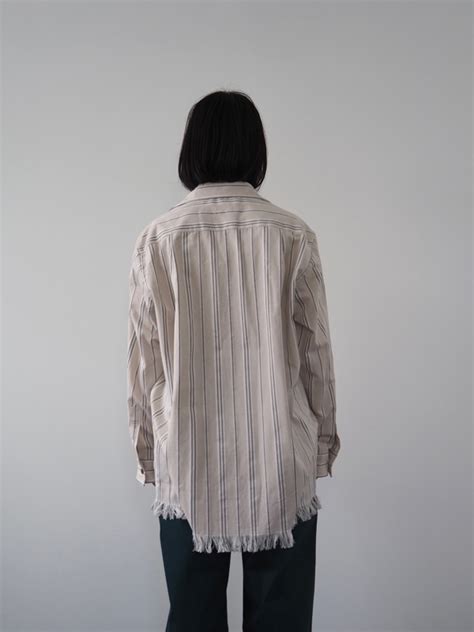 【YOKE】“STRIPE OPEN COLLAR FRINGE SHIRT” | CIENTO BLOG