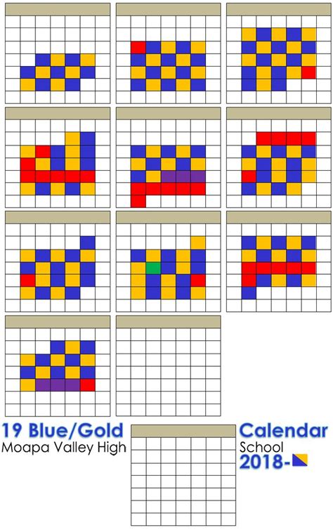 Robinson Blue Gold Calendar - Printable And Enjoyable Learning
