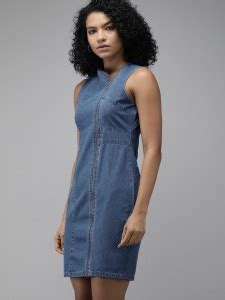 Roadster Women Sheath Blue Above Knee/Mid Thigh Length Dress - Buy ...