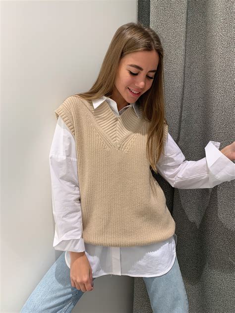 Sweater vest women Cotton knit vest Sweaters for women Hand | Etsy