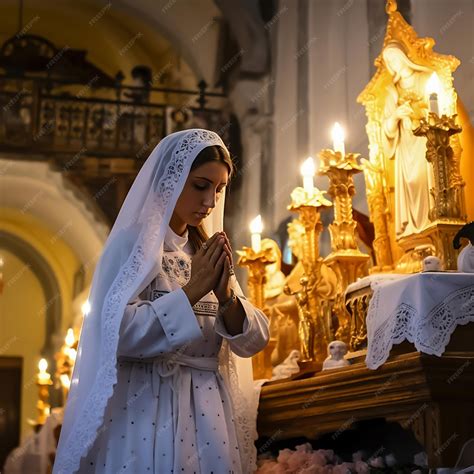 Santísima virgen maría ruega por nosotros 1 generativa ai | Foto Premium