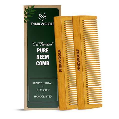Katchhi Neem Wooden Comb for Women & Men, All Hair Types – PinkWoolf