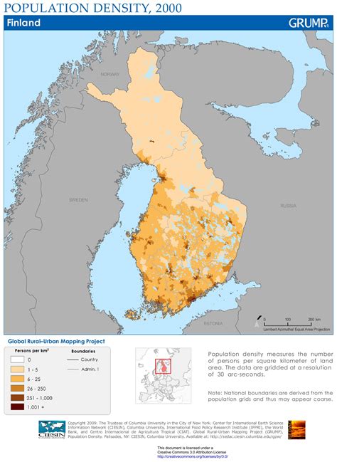 Map of Finland with cities and roads