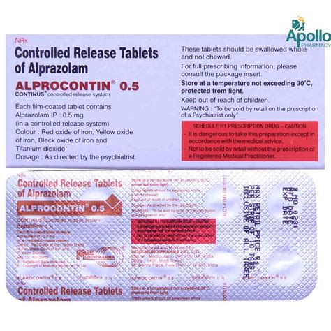 Alprocontin 0.5 Tablet 10's Price, Uses, Side Effects, Composition ...