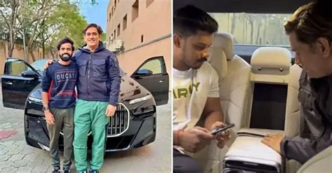 Cricketer MS Dhoni Uses His Shirt To Wipe Fan's Triumph Rocket 3 R ...