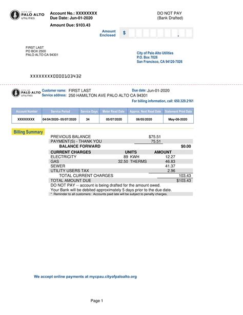 Free Printable Utility Bill Templates [PDF, Word]