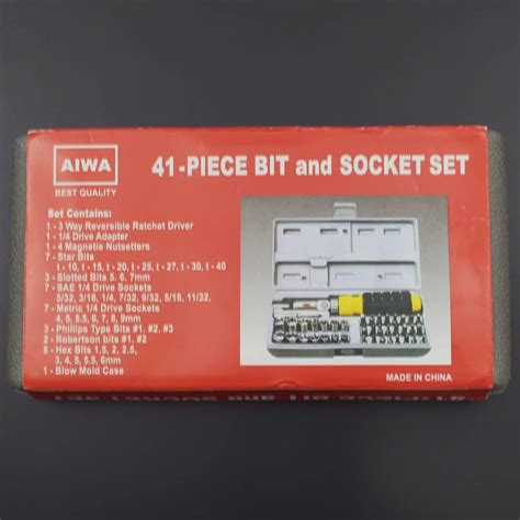 AIWA 41-Piece Bit & Socket Set - RS1659 - REES52