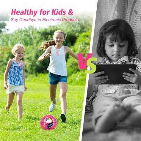 Buy JYPS Size 3 Soccer Ball Girls, Glitter Unicorn Soccer Ball Gifts ...