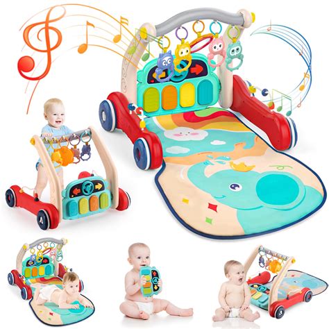 Baby Gym Play Mat Baby Walker, Pakoo Tummy Time Mat Piano Baby Playmat ...