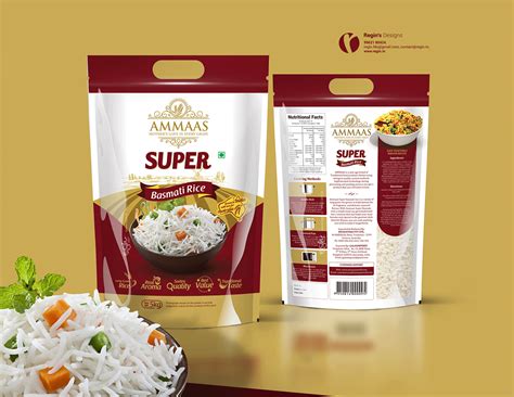 Ammaas Brand - Super (Basmati Rice) Packaging Design | Regin.in