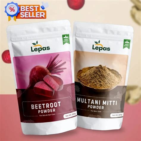 Beetroot Multani Mitti Powder Face Pack COMBO for Tan Removal