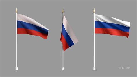 Setzen Sie realistische Russland-Flagge. winkende Flagge Textil ...