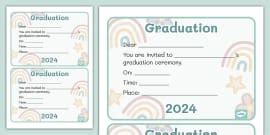EYFS Graduation Invitation (teacher made) - Twinkl