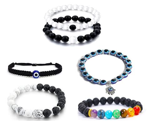 Buy Okos Fashion Jewellery Combo Pack of 5 Multi Style of Black and ...