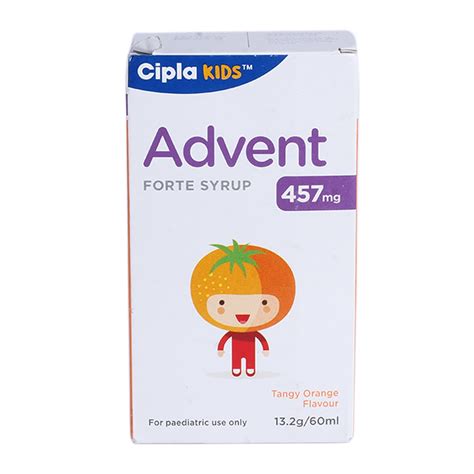Advent Forte 457 mg Tangy Orange Flavour Syrup | Uses, Side Effects ...