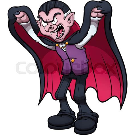 Vampire. Vector clip art illustration with simple gradients. All in one ...