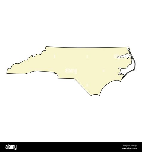 North Carolina map shape, united states of america. Flat concept symbol ...