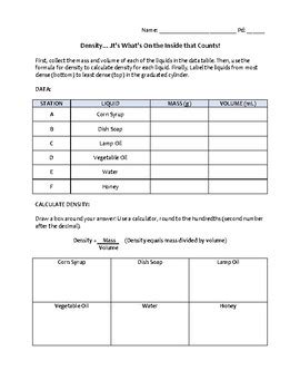 Density Column Worksheet 的图像结果