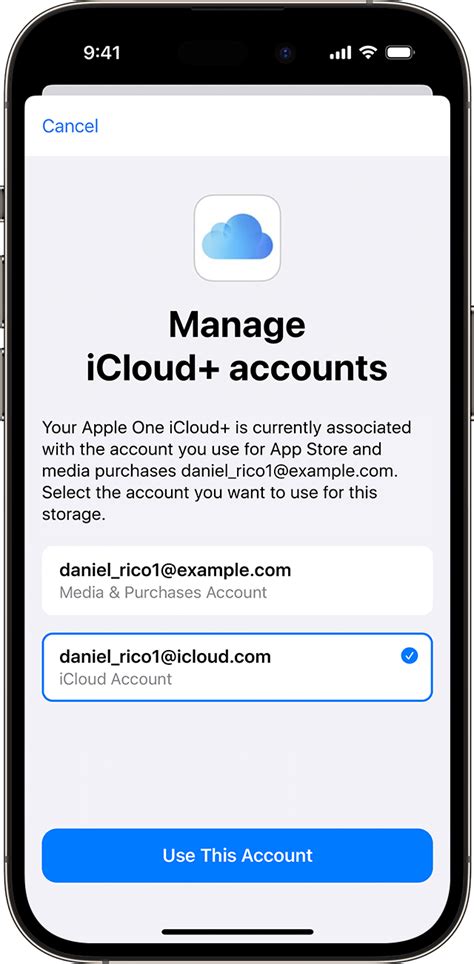 If you subscribe to Apple One and use a different Apple ID for iCloud ...