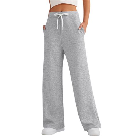 Dndkilg Sweat Pants for Women Petite Straight Leg with Pockets ...