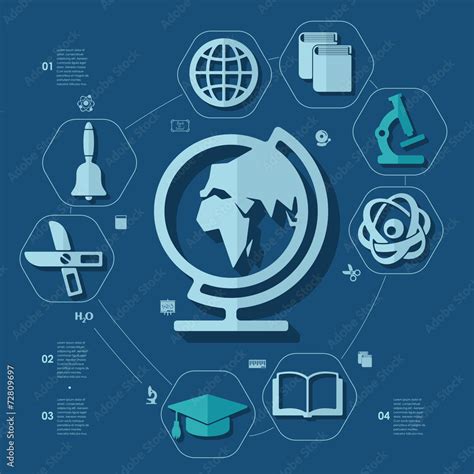 education flat infographic Stock Vector | Adobe Stock