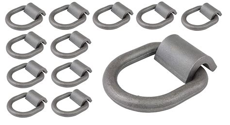 Mytee Products (12 Pack 1/2" Heavy Duty Weld-On Forged D Ring 12,000 ...