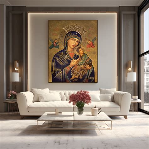 Mary Portrait Canvas Floater Frame – Living Words