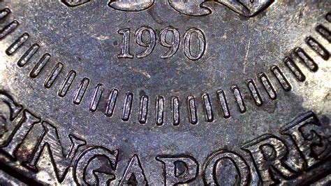 1990. 50 Cent Singapore Obverse Double/Triple Die Errors - Coin ...
