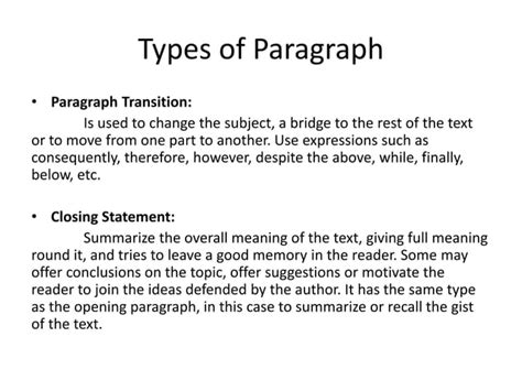 Image result for Pargraph Types