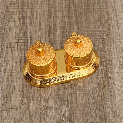 Buy JAIPUR ACE Golden Metal Kumkum Holder/Kumkum Box for Gifting, Pooja ...